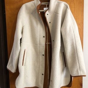 BNWT Old Navy Women’s Sherpa Suede Coat Jacket L